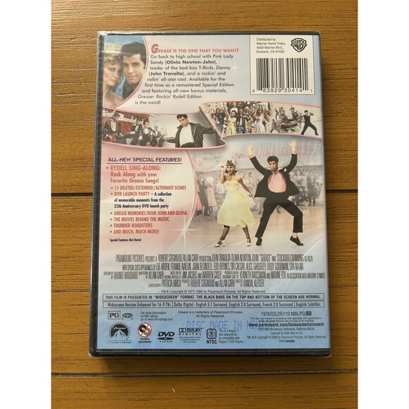Brand New Sealed Grease (Rockin' Rydell Edition) (DVD, 2006) - Picture 2 of 2